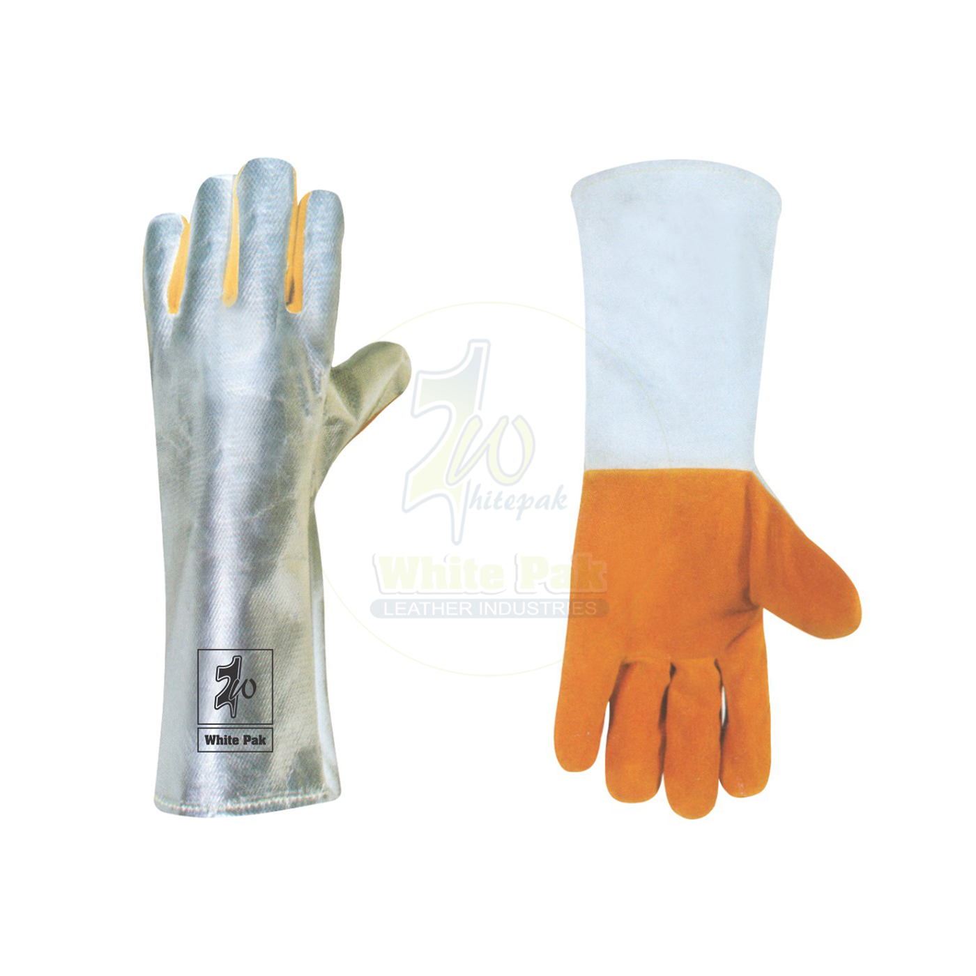 Aluminized Gloves with Leather Palm